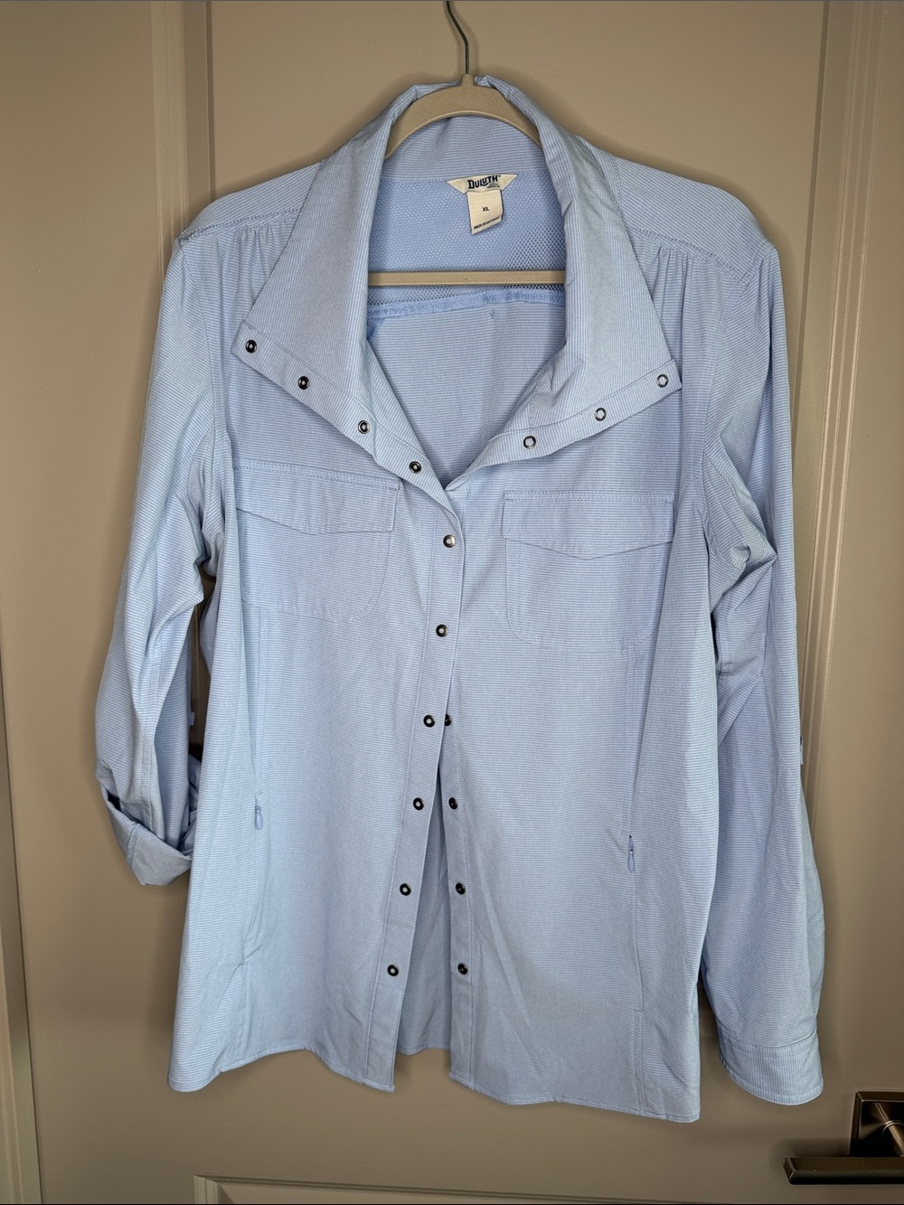 Duluth Trading Co Light Blue Performance Polo